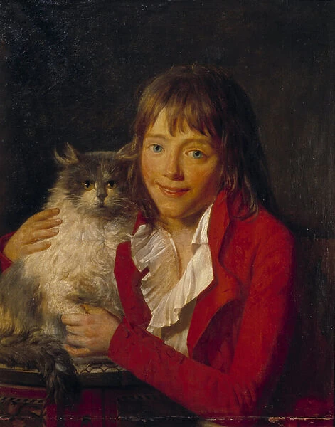 The Child and His Cat Painting by John Hoppner (1758-1810) 19th century Paris