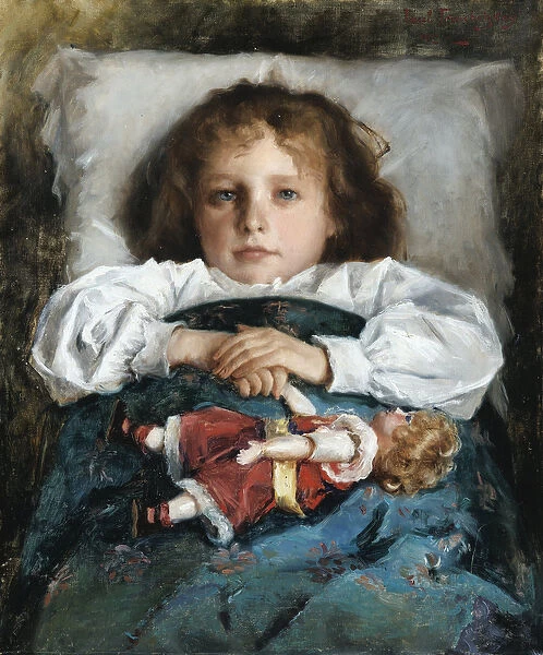 Child with a Doll par Trubetskoy (Troubetzkoy), Prince Pavel (Paul) Petrovich (1866-1938)