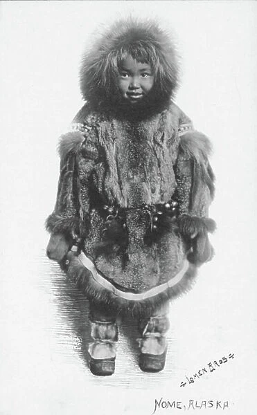 Child in fur outfit in Nome, Alaska, c.1900-30