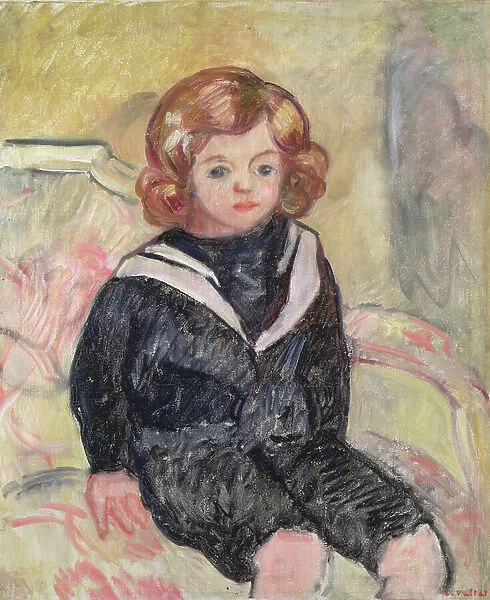 Child in sailor uniform, 1912 (oil on canvas)