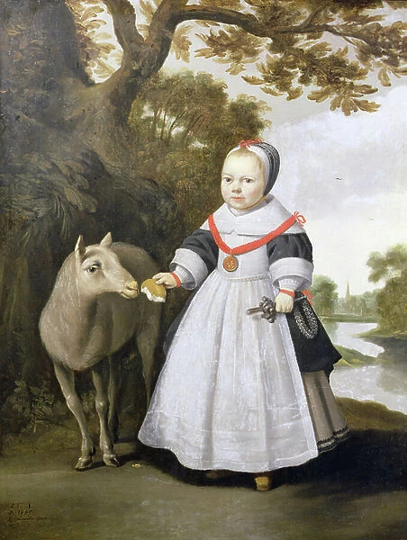 Child and Sheep, 1655 (oil on canvas)