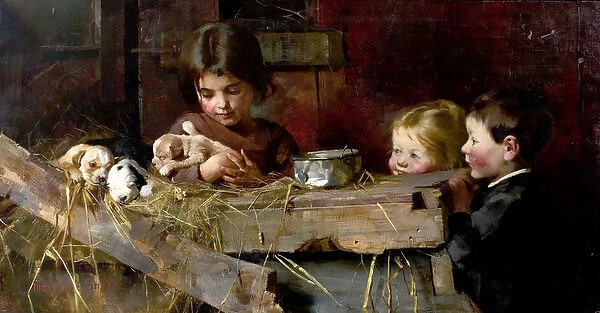 Childhoods Treasures, 1886 (oil on canvas)