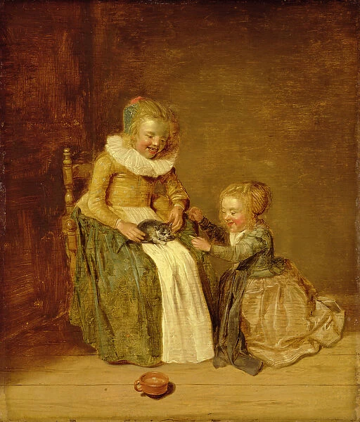 Children with a Cat, 1631 (oil on panel)