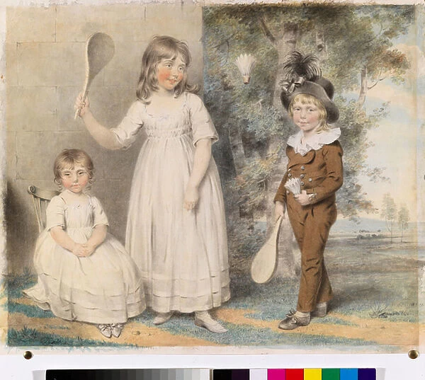 The children of Frederick and Ellen Ray of Abingdon, Berkshire, in a landscape