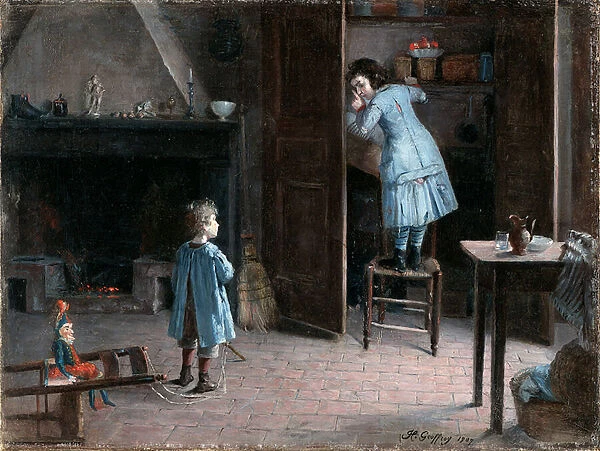 Children in an Interior, 1907 (oil on canvas)