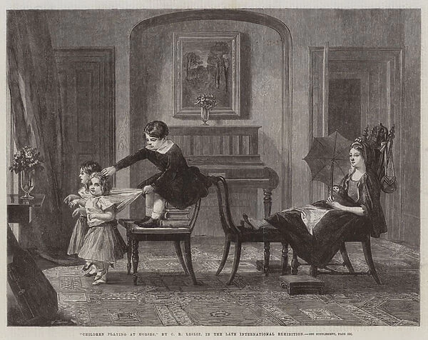 'Children playing at Horses, 'in the late International Exhibition (engraving)
