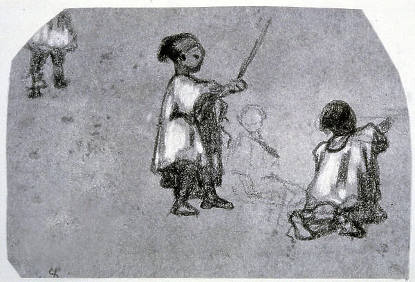 Children playing, Sahel