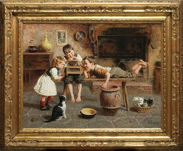 Children's Games (oil on canvas)