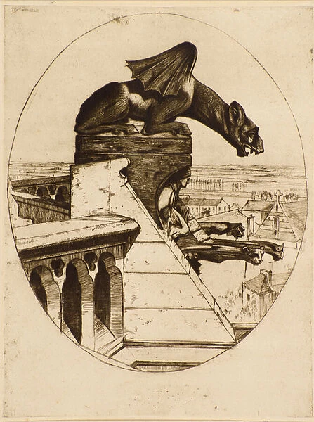 The Chimera of Amiens (etching)