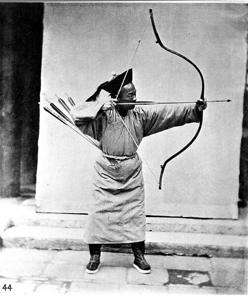 China, archer, c. 1870 (photo)