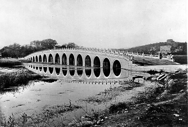 China, bridge, c. 1870 (photo)