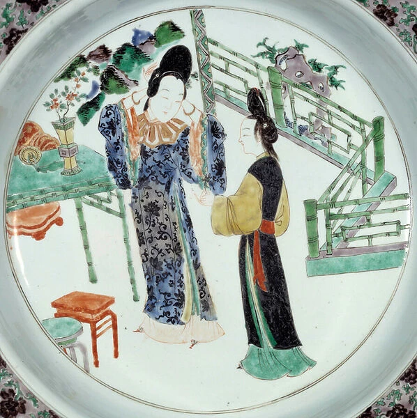 Chinese Art: 'Two elegantly styled women'