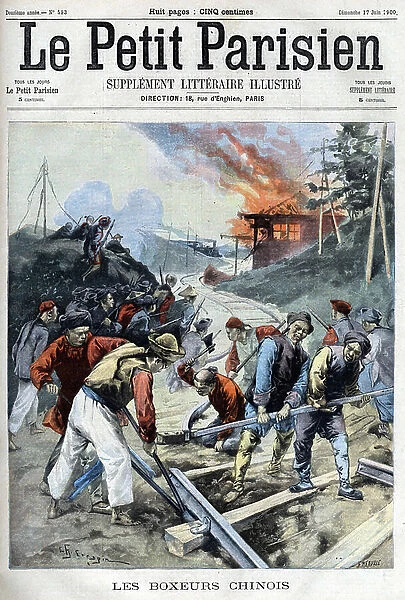 The Chinese Boxers, Le Petit Parisien, 17th June 1900 (engraving)