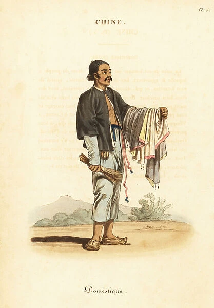Chinese domestic servant, 18th century. 1822 (engraving)