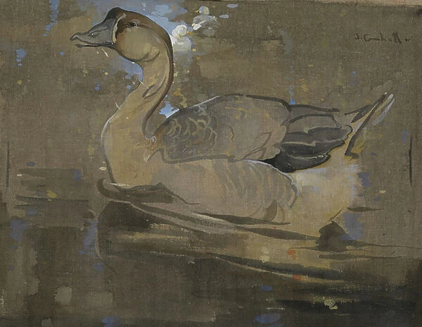 The Chinese Goose (gouache on linen)