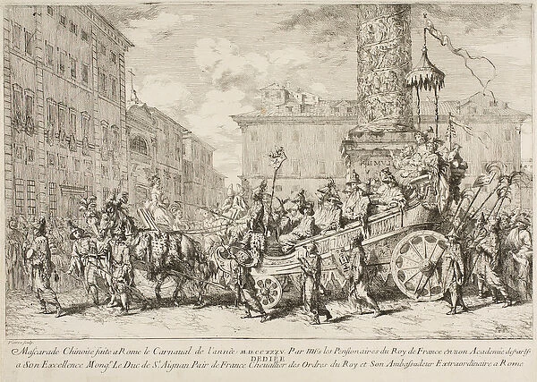 The Chinese Mascarade, 1735 (etching in black on ivory laid paper)