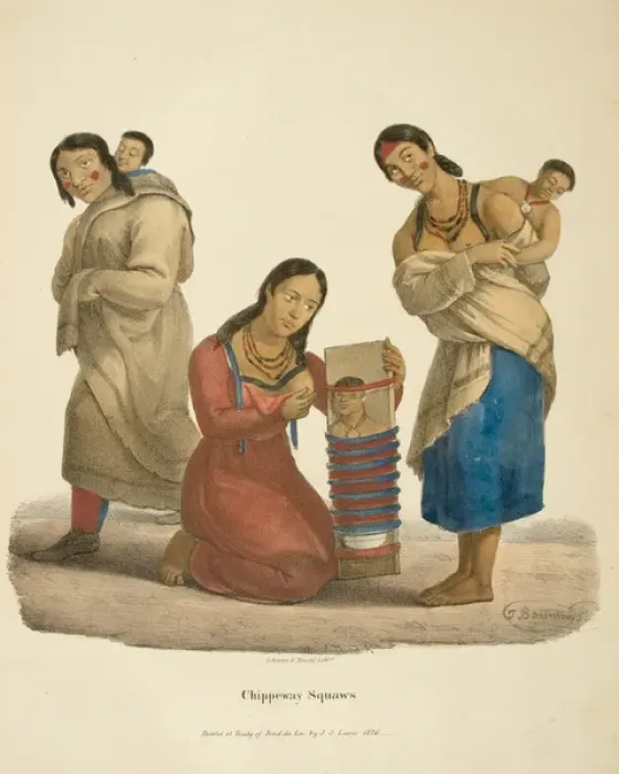 Framed Print : Chippeway Squaws Framed Print : Chippeway Squaws