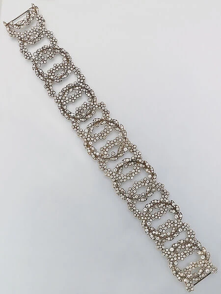 Choker necklace, c. 1880 (diamonds, silver & gold)