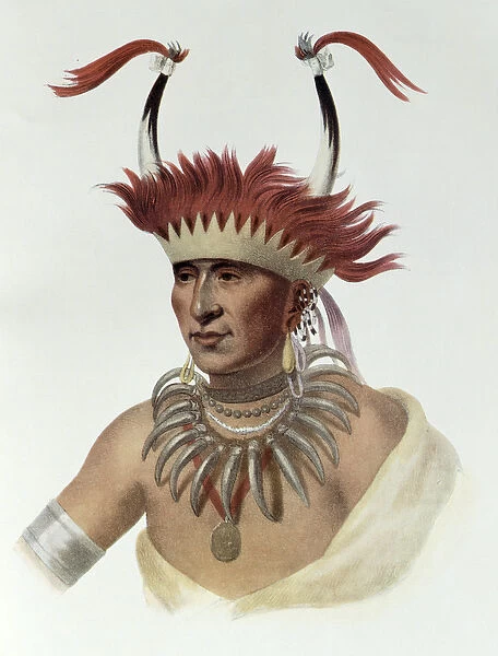 Chon-Mon-I-Case or L Ietan, an Oto Half-chief, 1821, illustration