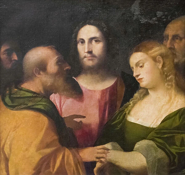Christ and the Adulteress, 1525-28 (oil on canvas)