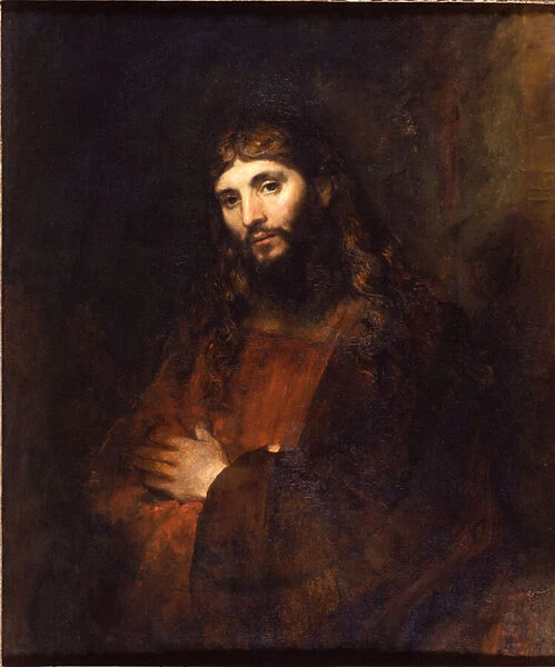 Christ with Arms Folded par Rembrandt van Rhijn (1606-1669)