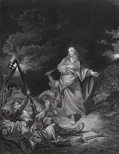 Christ betrayed, Matthew, Ch 26, v 55 (engraving)