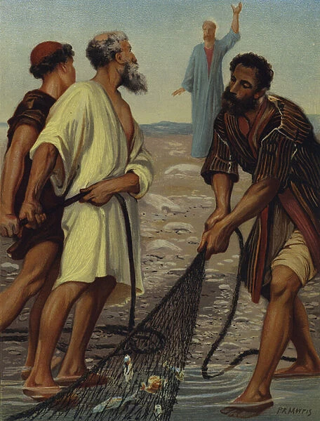 Christ calling the disciples (chromolitho)
