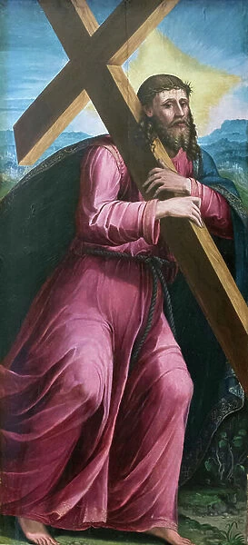 Christ carrying the cross, 16th century (oil on panel)