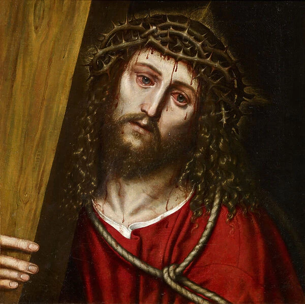 Christ Carrying the Cross - Frangipane, Niccolo (active 1563-1597) - 1574 - Oil on canvas - 40, 5x40, 5 - Museo Carmen Thyssen, Malaga
