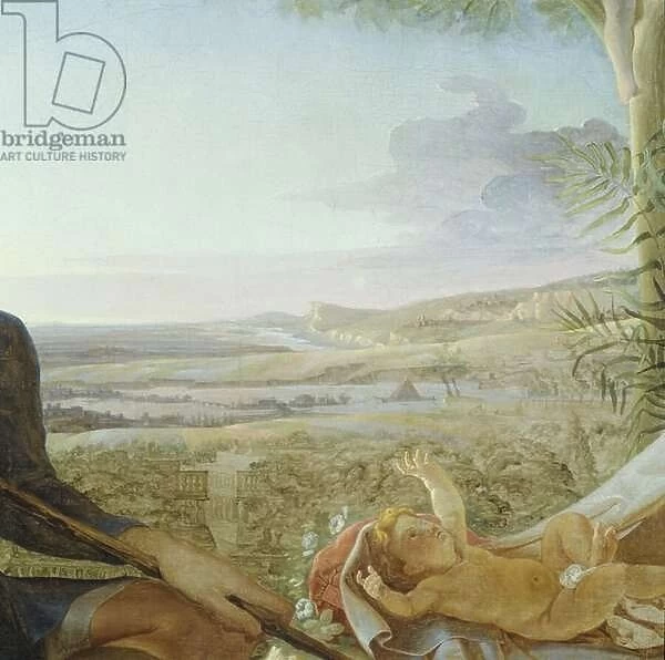 Christ child and landscape from Rest on the Flight into Egypt