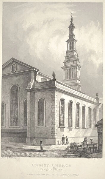 Christ Church, Newgate Street, 1838 (engraving)