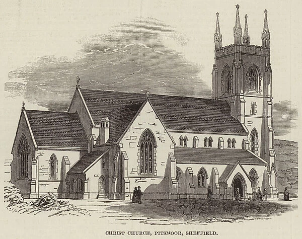 Christ Church, Pitsmoor, Sheffield (engraving)