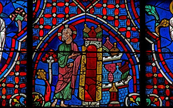 Christ explains his Many Mansions (w0) (stained glass)