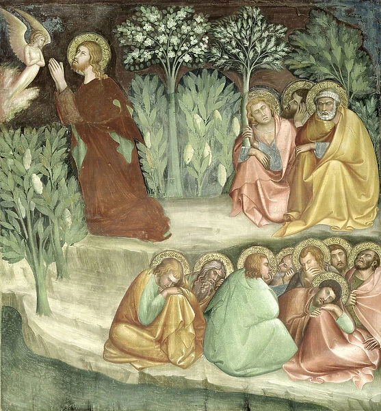 Christ in the Garden of Gethsemane, from a series of Scenes of the New Testament (fresco)