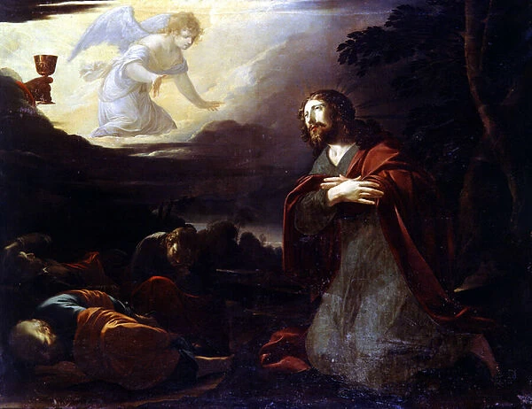 Christ in the Garden of Olives - by Laurent de La Hyre (or La Hire, 1606-1656)