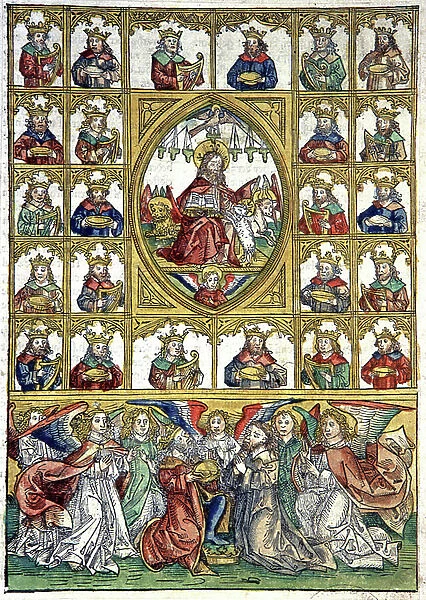 Christ surrounded by kings, 1493 (engraving)