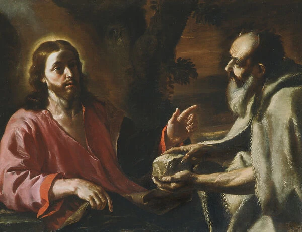 Christ tempted by Satan (oil on canvas)