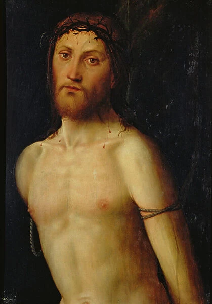 Christ Tied to the Column (oil on panel)