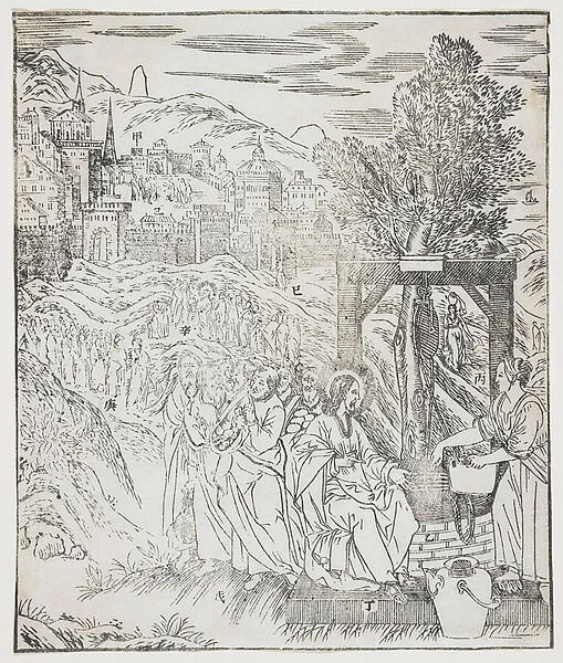 Christ at the Well, plate from Giulio Alenis '