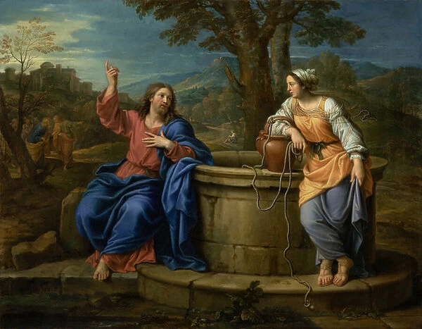 Christ and the Woman of Samaria, 1681 (oil on canvas)