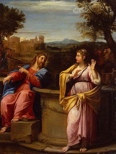 Christ and The Woman of Samaria at the Well (oil)