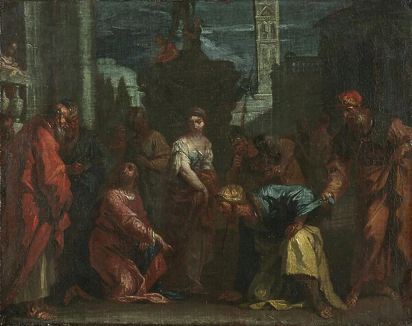 Christ and the Woman Taken in Adultery, mid 1700s (oil on canvas)