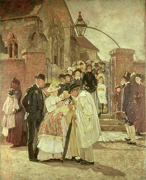 Christening Sunday (South Harting, Sussex) 1887 (oil on canvas)