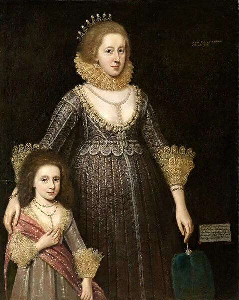 Christian, Lady Cavendish, Later Countess of Devonshire (1598-1675), and Her Daughter