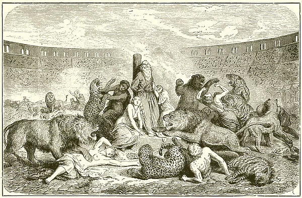 Christian Martyrs in the Arena (engraving)