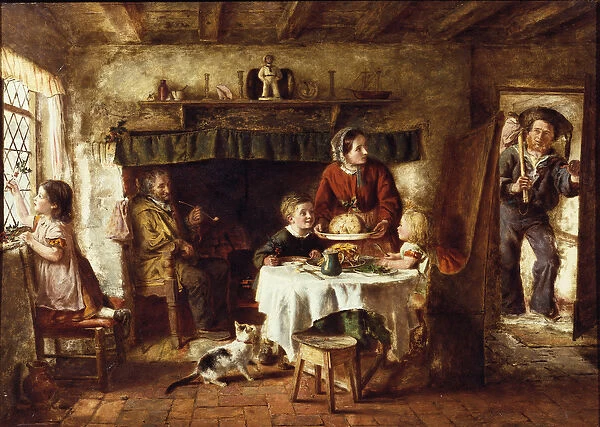 Christmas Day, 1867 (oil on panel)