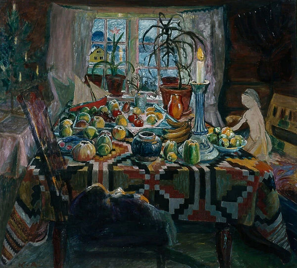 Christmas Day (oil on canvas)