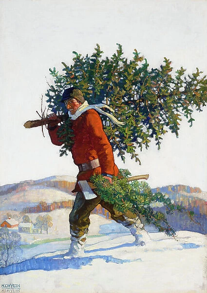 Christmas Tree - Chadds Ford (Popular Magazine, cover illustration), 1922 (oil on canvas)