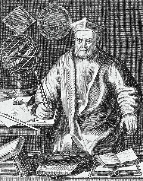 Christopher Clavius (1537-1612) bavarian astronomer and mathematician, engraving