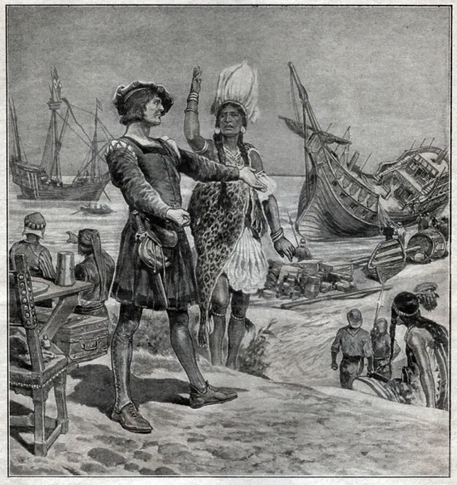 Framed Print : Christopher Columbus, 1925 Framed Print : Christopher Columbus, 1925